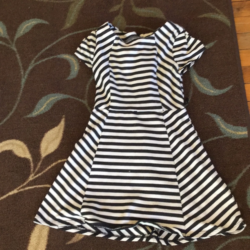 A black and white dress